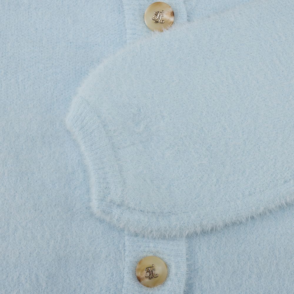 FairLiar - Cardigan cổ V lông xù
