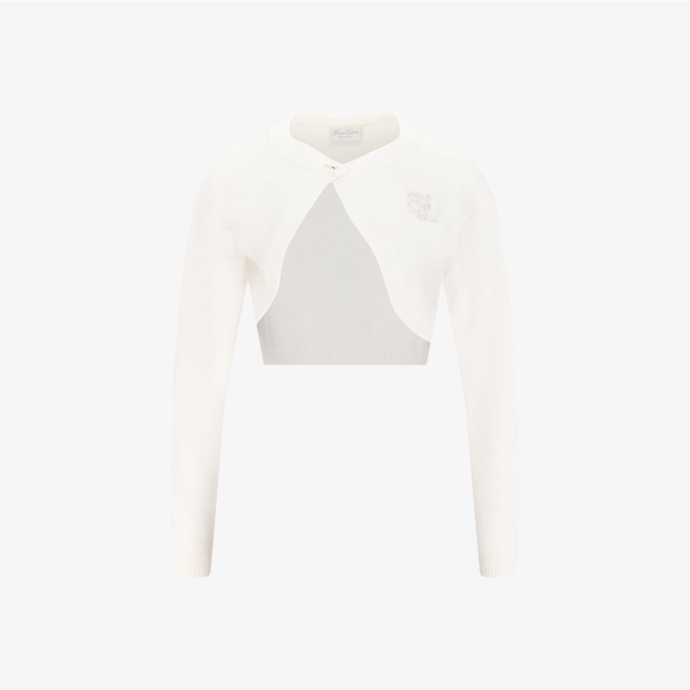FairLiar - Cardigan bolero logo ngọc trai