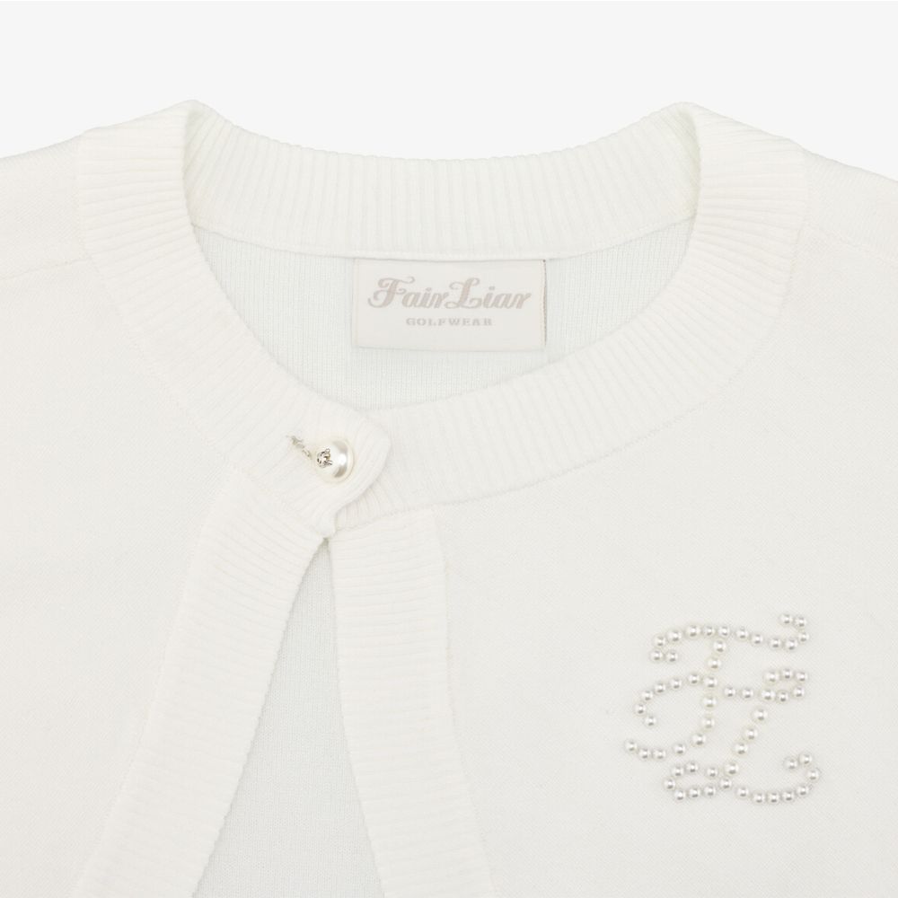 FairLiar - Cardigan bolero logo ngọc trai