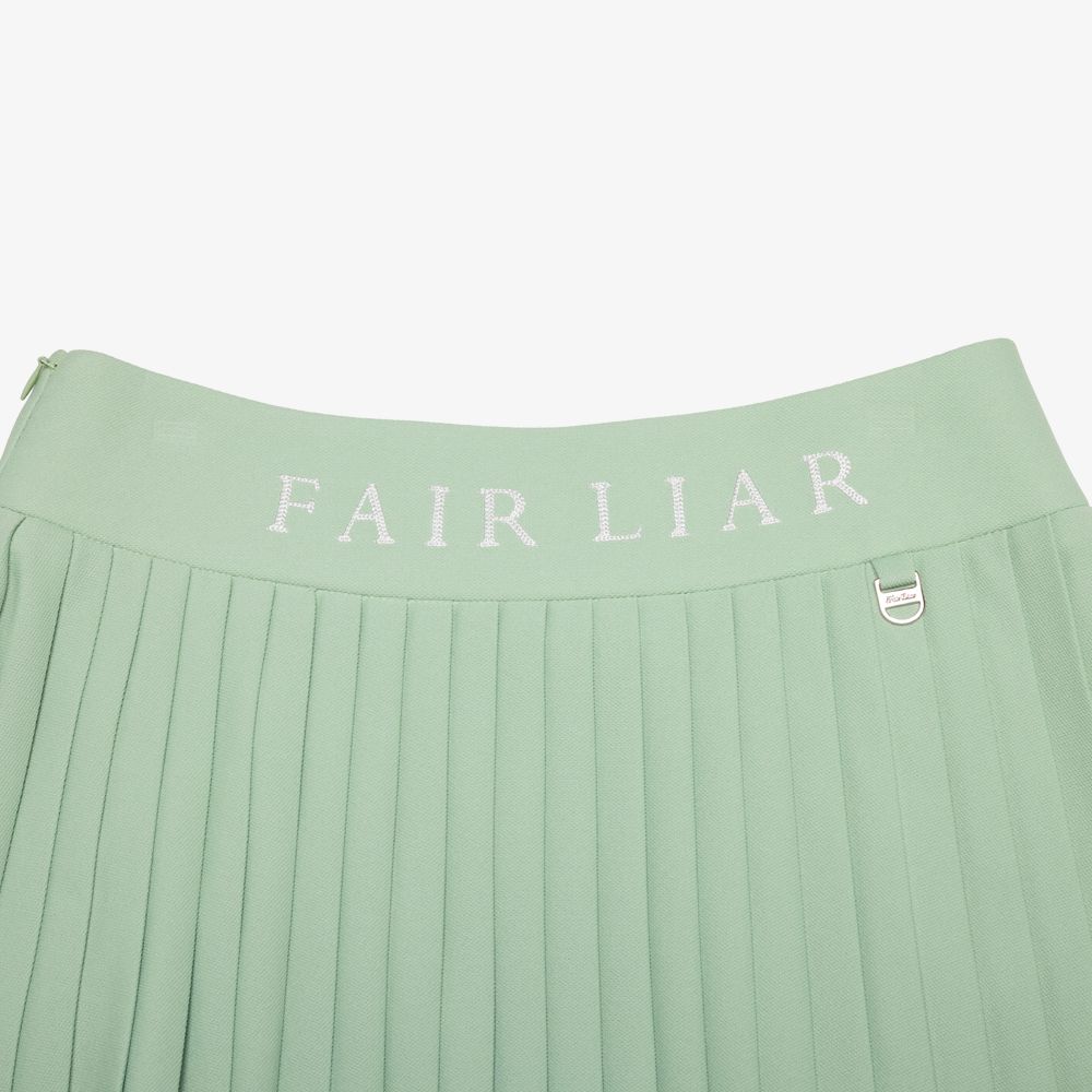 FairLiar - Chân váy xếp ly Pique