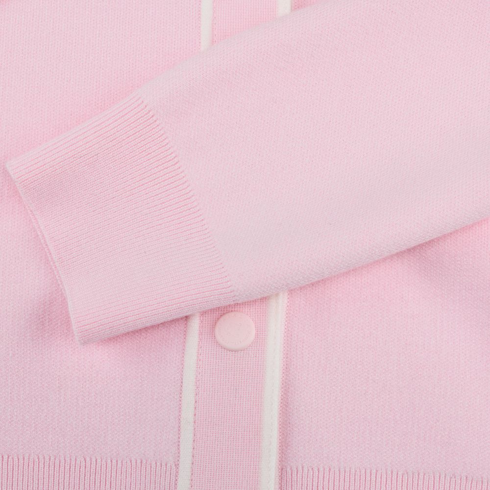 FairLiar - Áo cardigan cổ V đính nơ Hồng