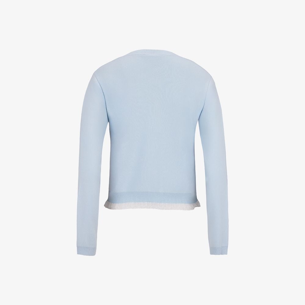 Áo cardigan ren ngắn Xanh dương