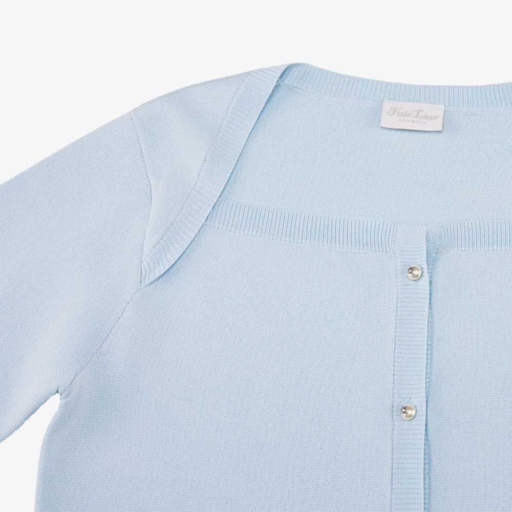 Áo cardigan ren ngắn Xanh dương
