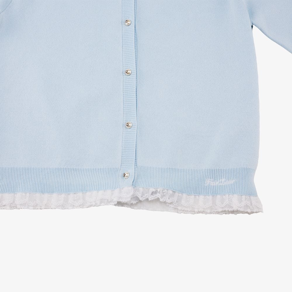 Áo cardigan ren ngắn Xanh dương
