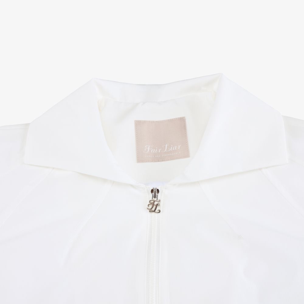 FairLiar - Áo khoác blouson cổ bẻ Trắng ngà