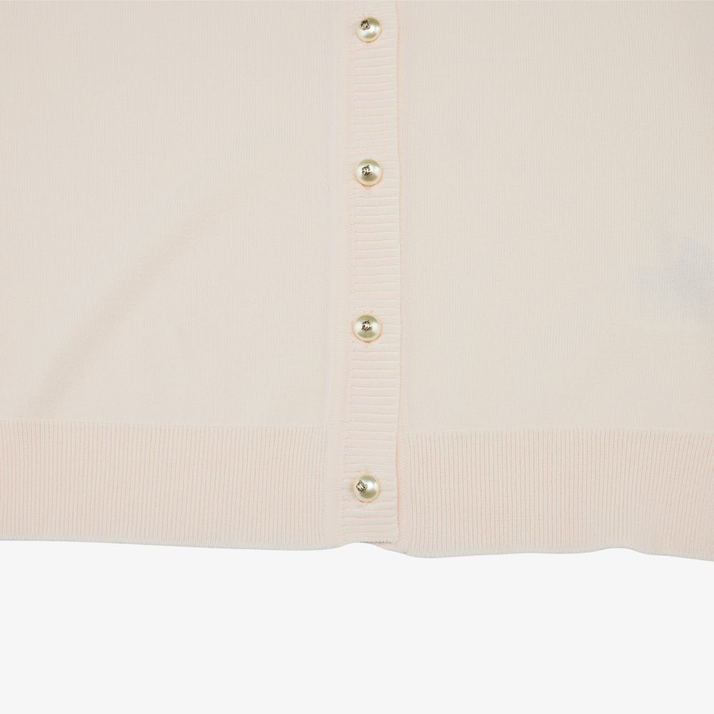 FairLiar - Áo vest cổ chữ V xếp nếp Hồng
