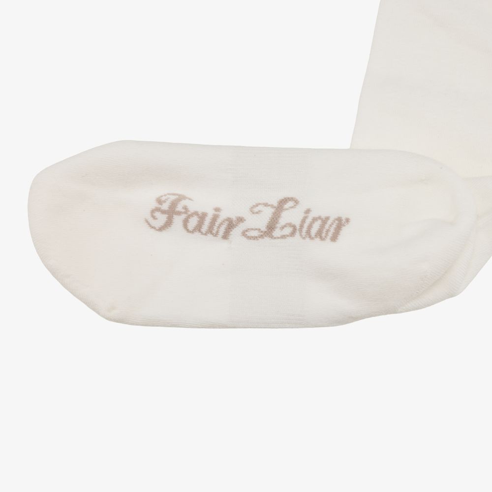 FairLiar - Tất cao gối điểm nơ Trắng ngà