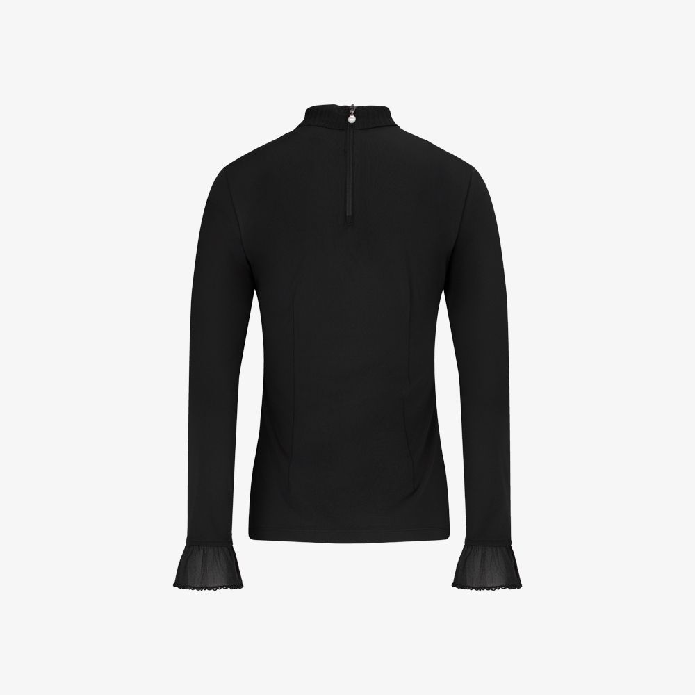 FairLiar - Áo Sheer Ribbon T-Shirt Đen