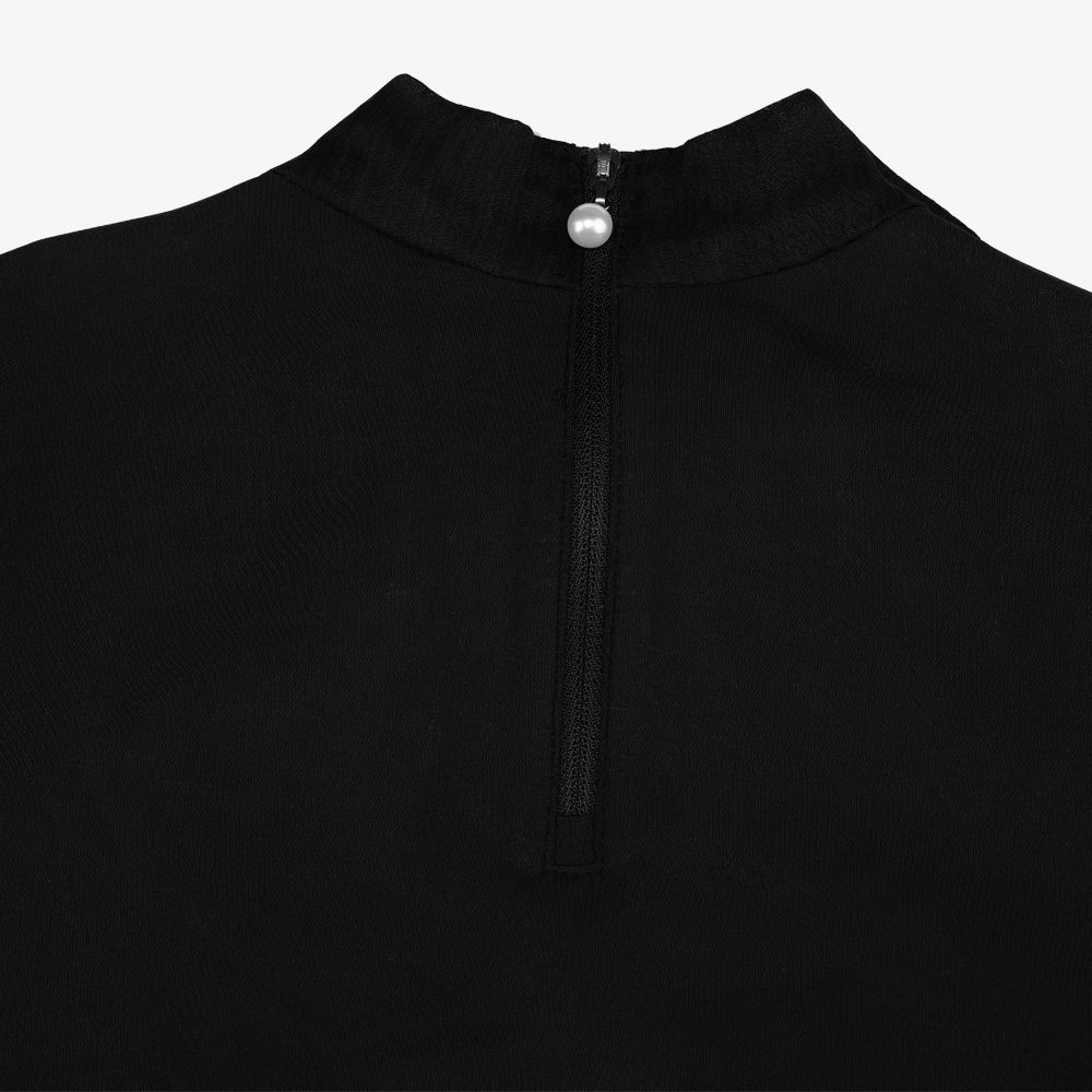 FairLiar - Áo Sheer Ribbon T-Shirt Đen