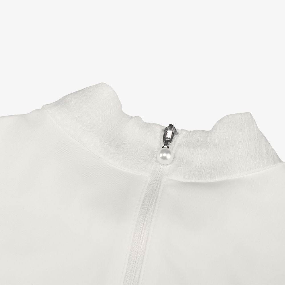 Áo Sheer Ribbon T-Shirt Trắng ngà