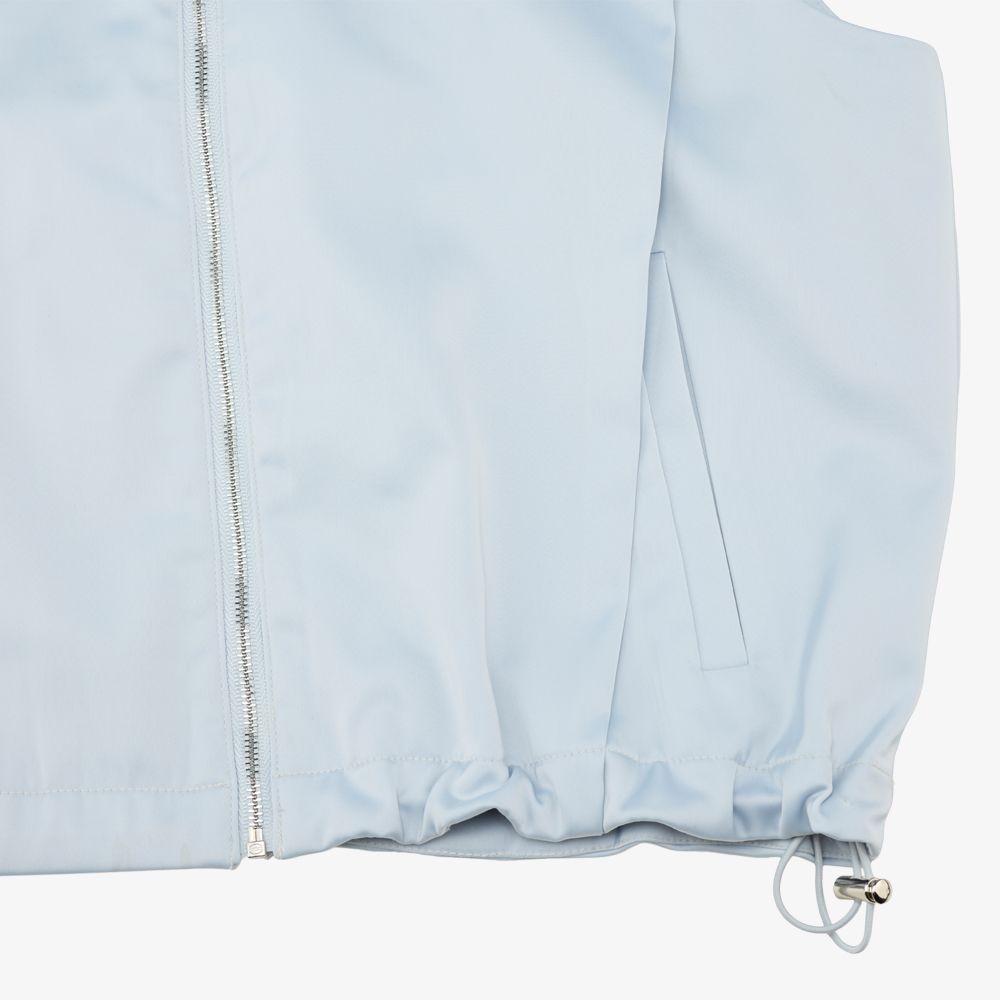 FairLiar - Áo gile croptop xếp ly nổi Xanh dương