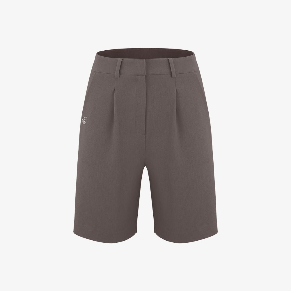 FairLiar - Quần Shorts Pin-Tuck 5-Inch Bermuda - Be