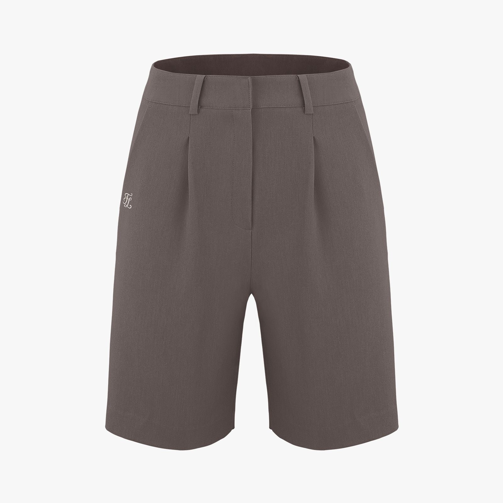 FairLiar - Quần Shorts Pin-Tuck 5-Inch Bermuda - Be