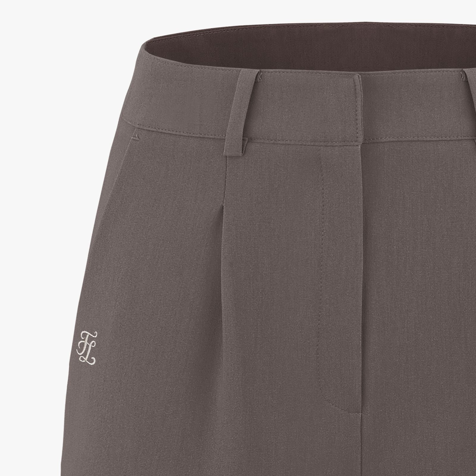 FairLiar - Quần Shorts Pin-Tuck 5-Inch Bermuda - Be