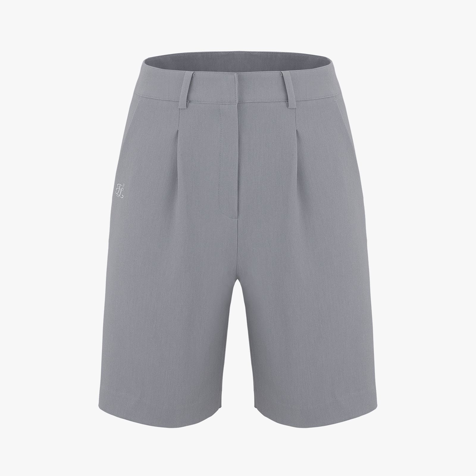 FairLiar - Quần Shorts Pin-Tuck 5-Inch Bermuda - Xám