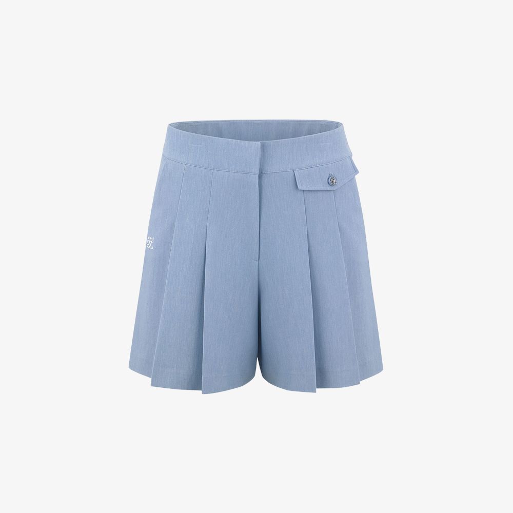 FairLiar - Quần Pleated Culotte - Xanh dương