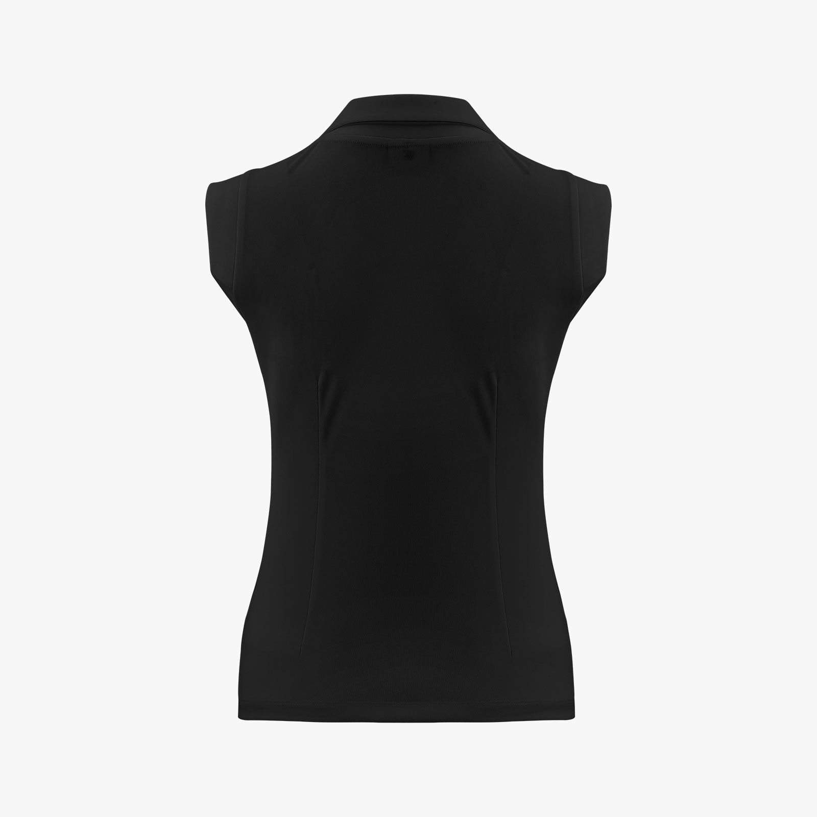 FairLiar - Áo thun Frill V-neck Sleeveless - Đen