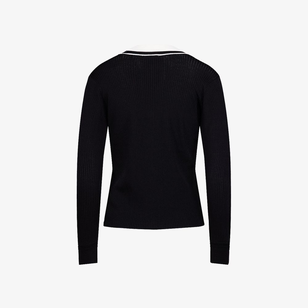 FairLiar - Áo cardigan dệt kim viền phối màu