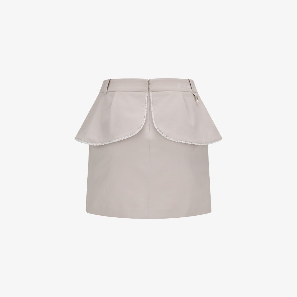 FairLiar - Chân váy Lace Trim Flap Skirt