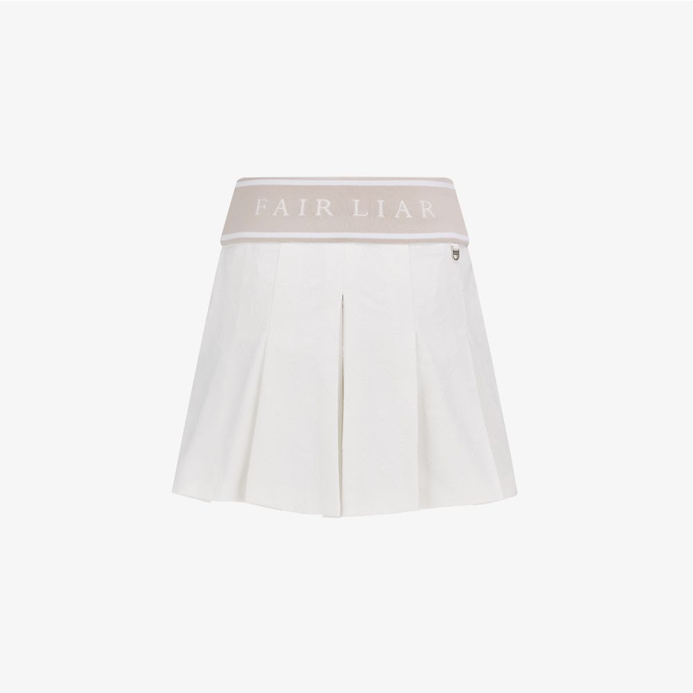 Quần Logo Jacquard Pleated Skort