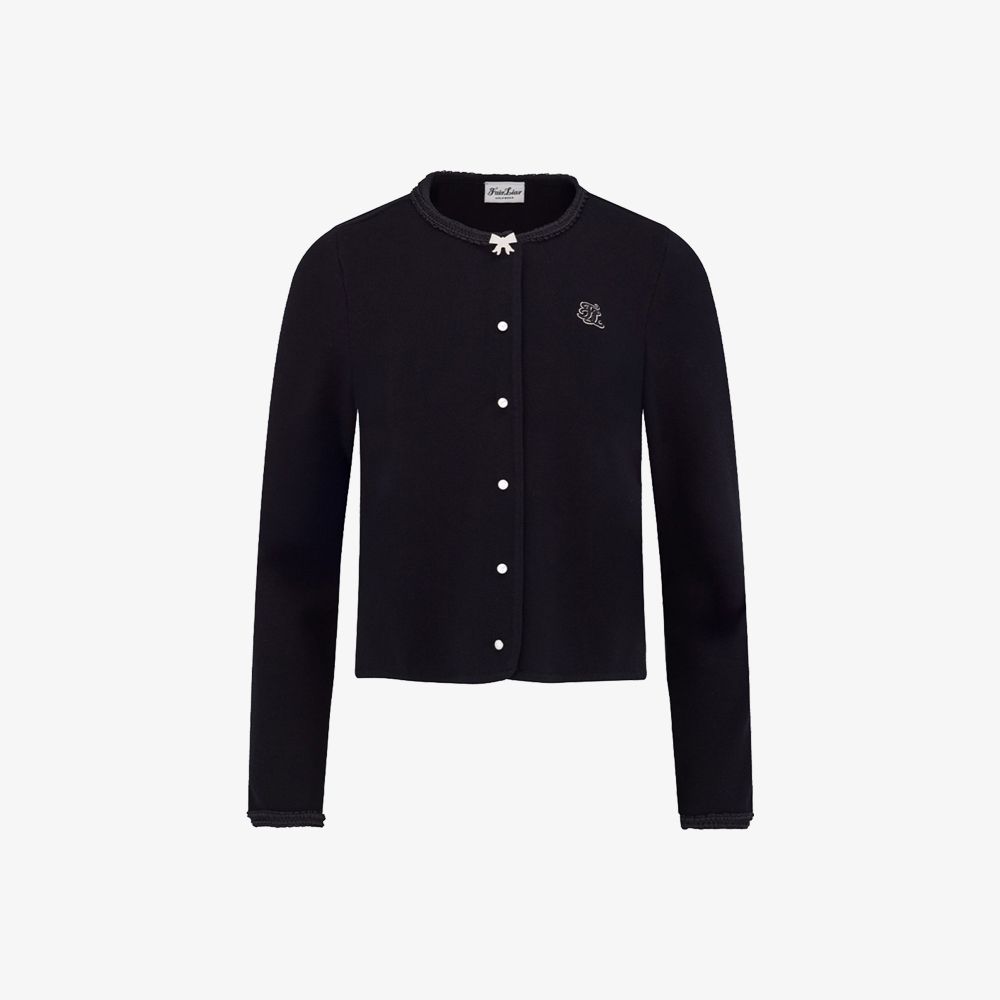 FairLiar - Áo cardigan khuy ngọc phối nơ