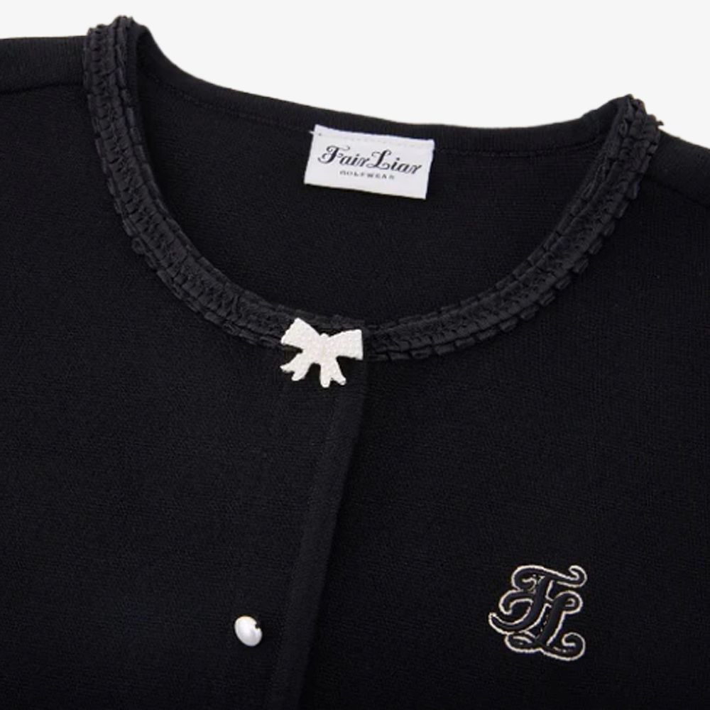 FairLiar - Áo cardigan khuy ngọc phối nơ