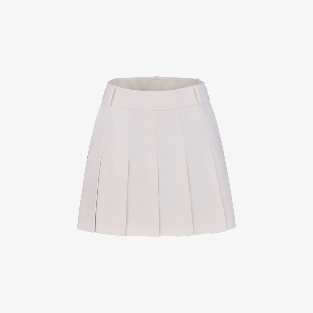 FairLiar - Chân váy Lettering Jacquard Pleated Skirt
