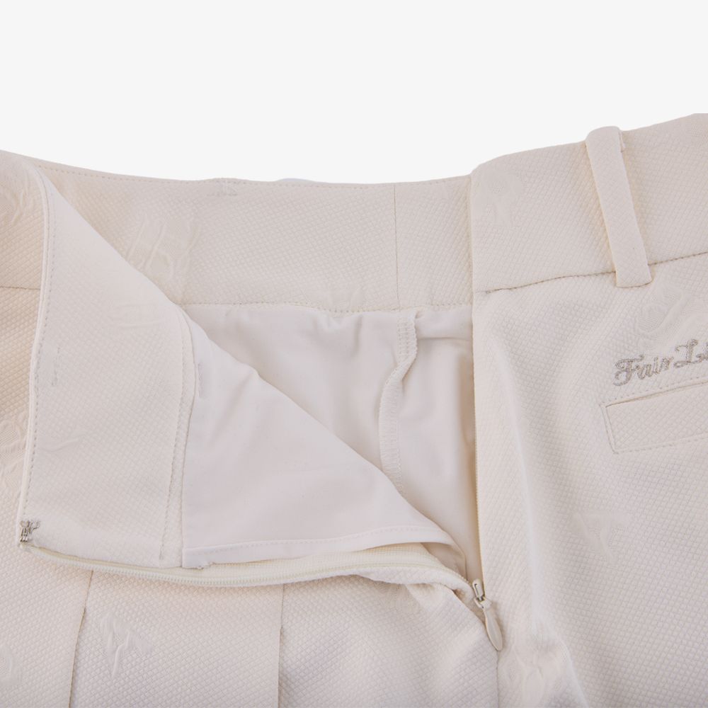 FairLiar - Chân váy Lettering Jacquard Pleated Skirt