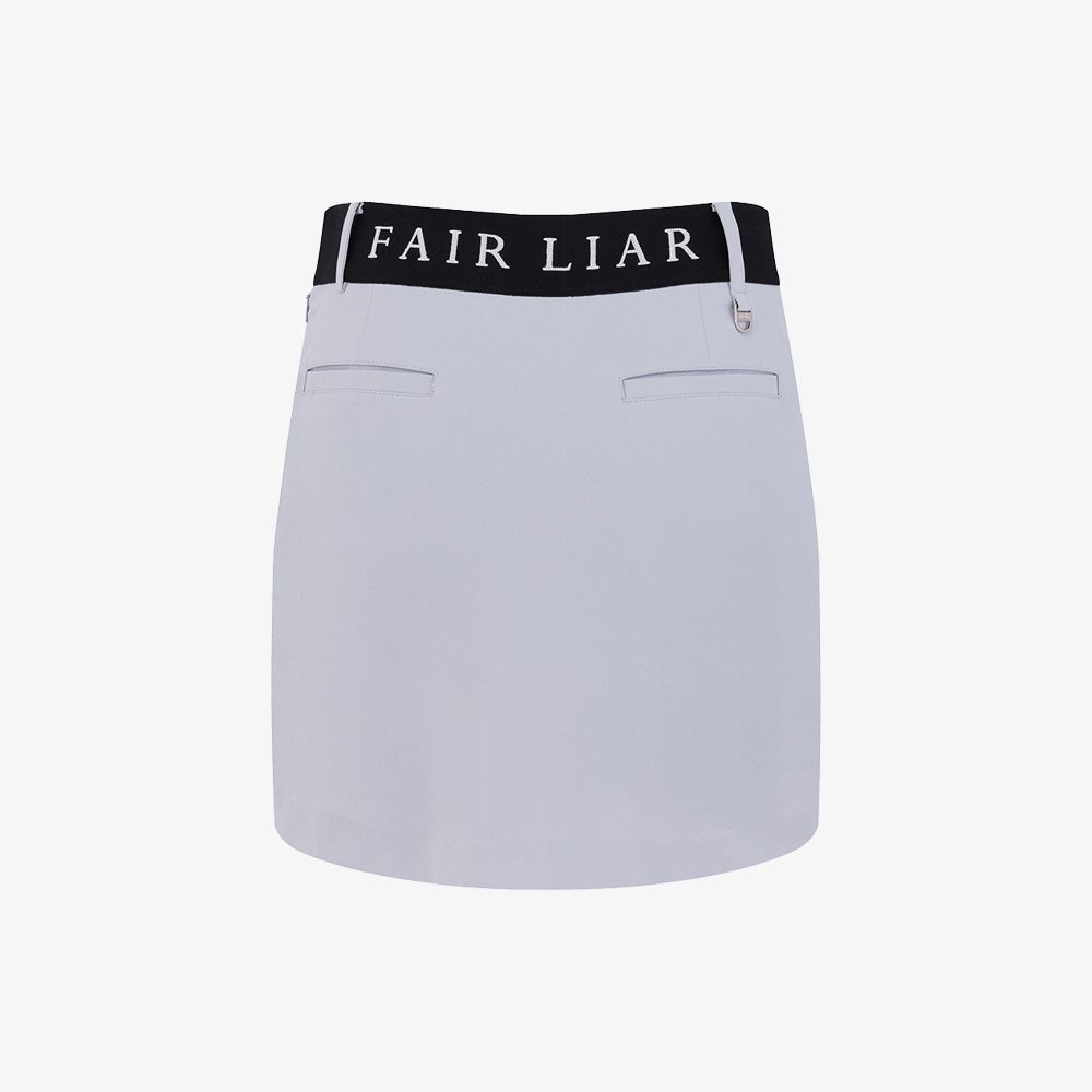 FairLiar - Chân váy H-Line với đai lưng phía sau (Màu xanh lá)