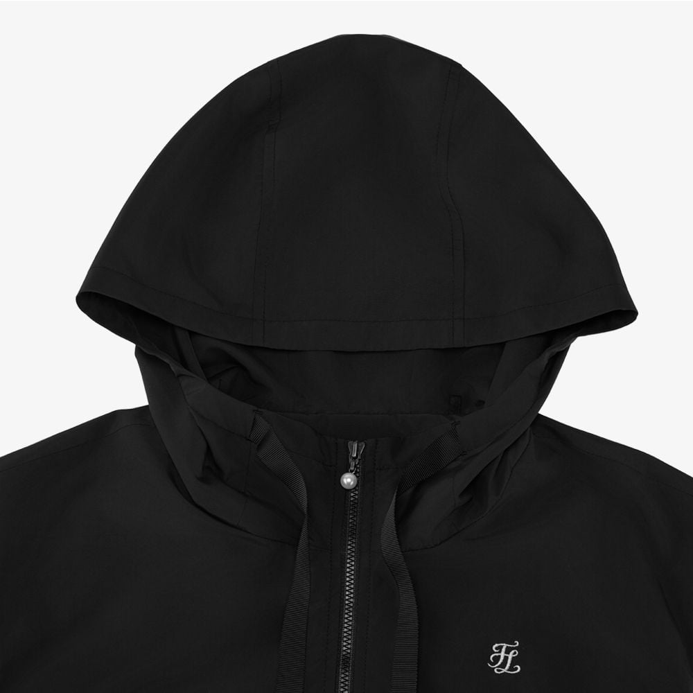 Áo khoác có khóa kéo Drawstring Ruffle