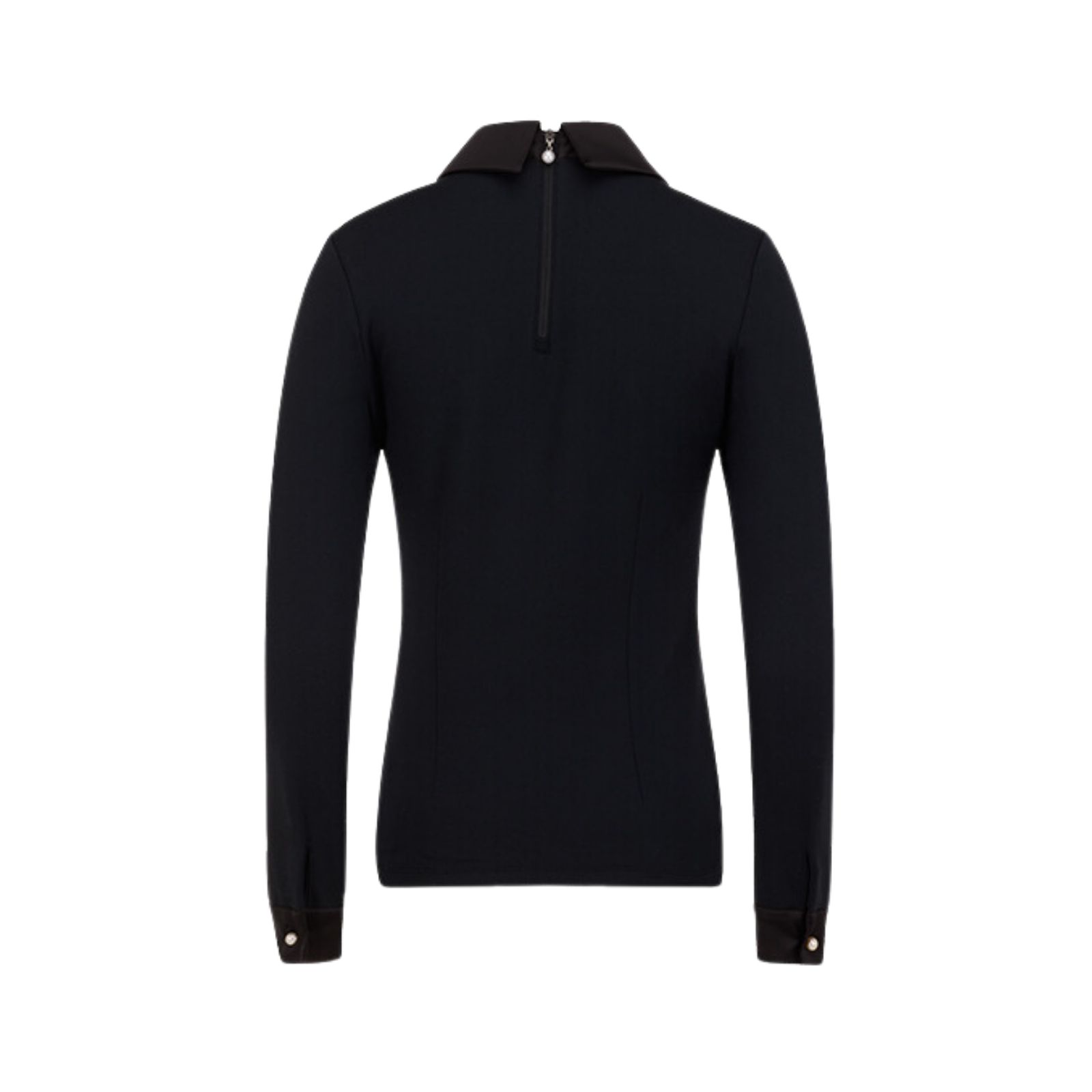 FairLiar - Áo thun Satin Collar - Đen