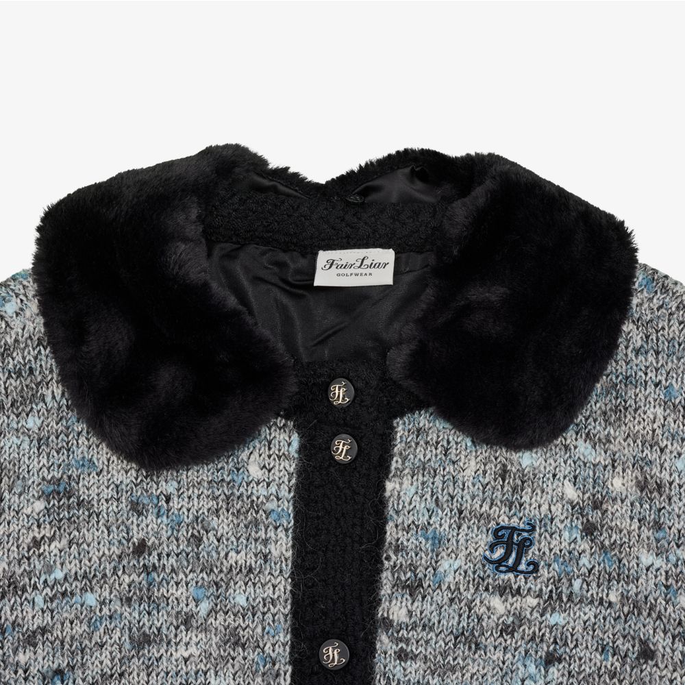 FairLiar - Cardigan chống gió cổ lông
