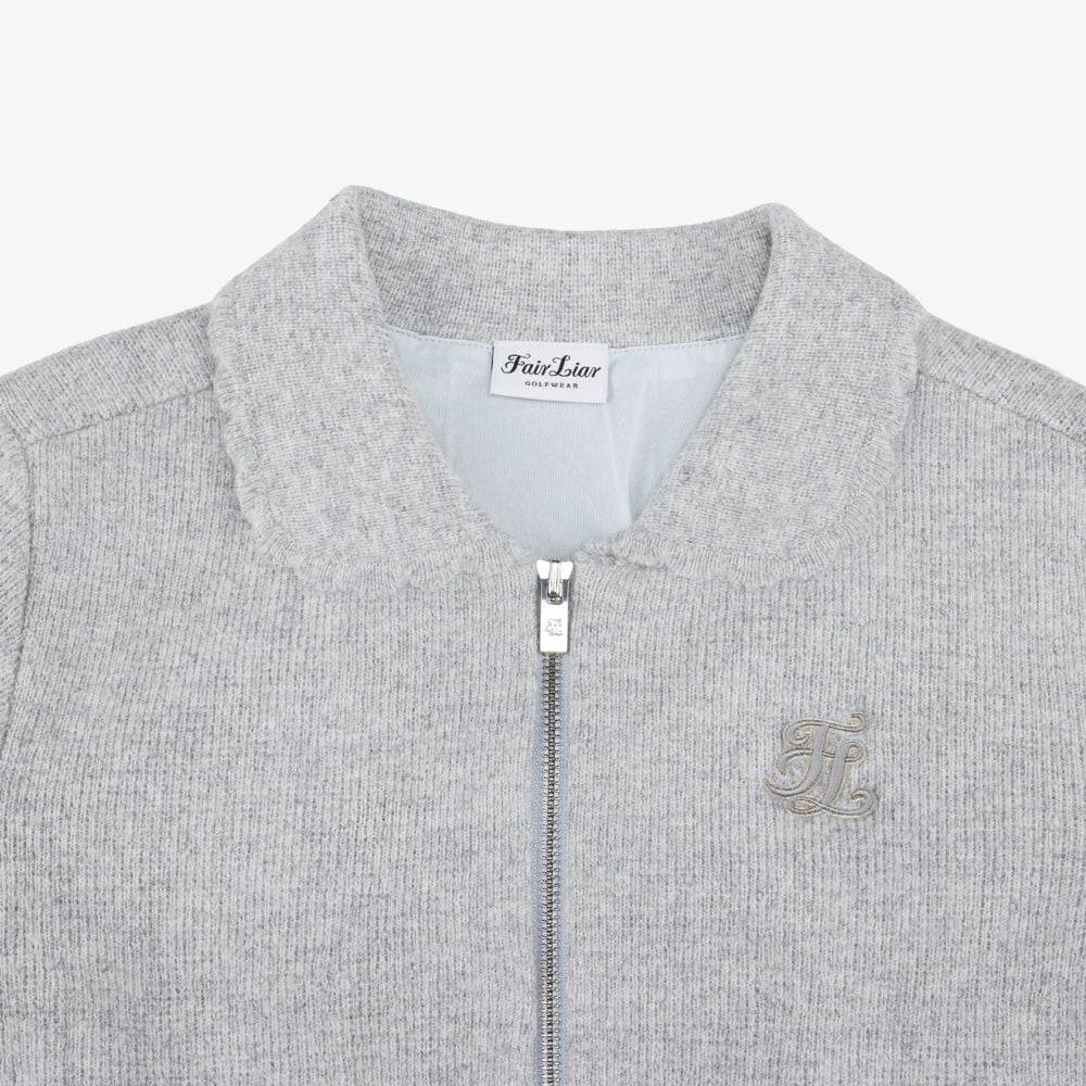 Áo cardigan len móc cản gió Xám