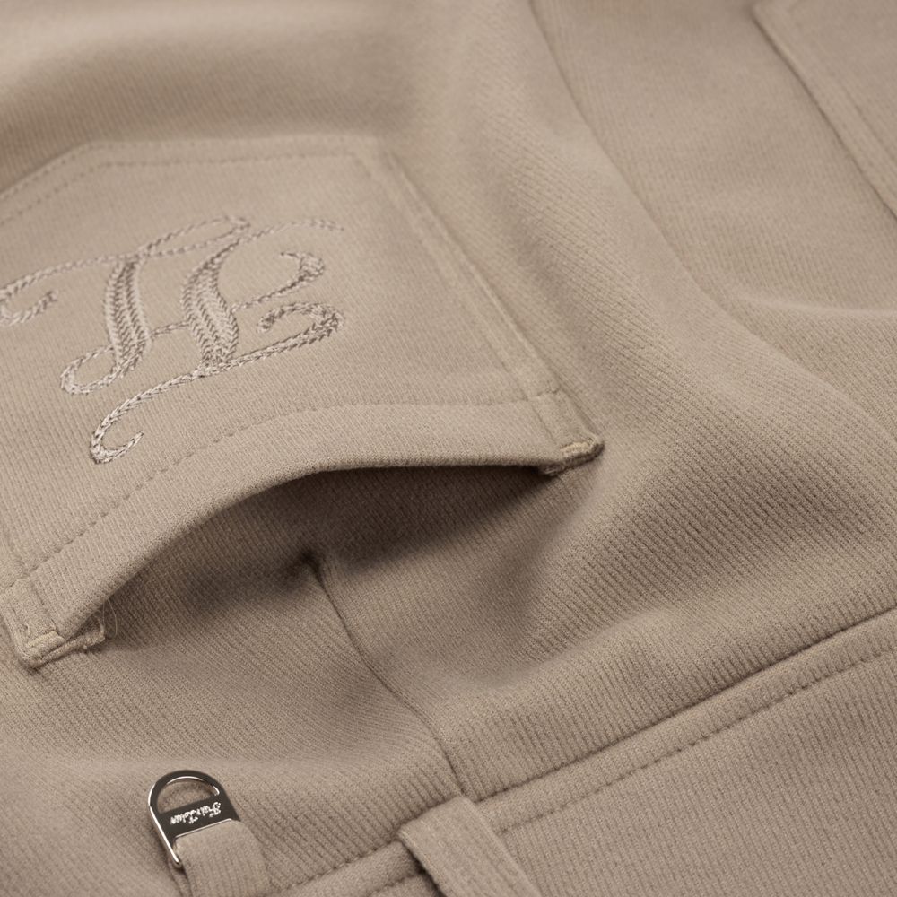 Quần bootcut ống rộng logo trắng Be