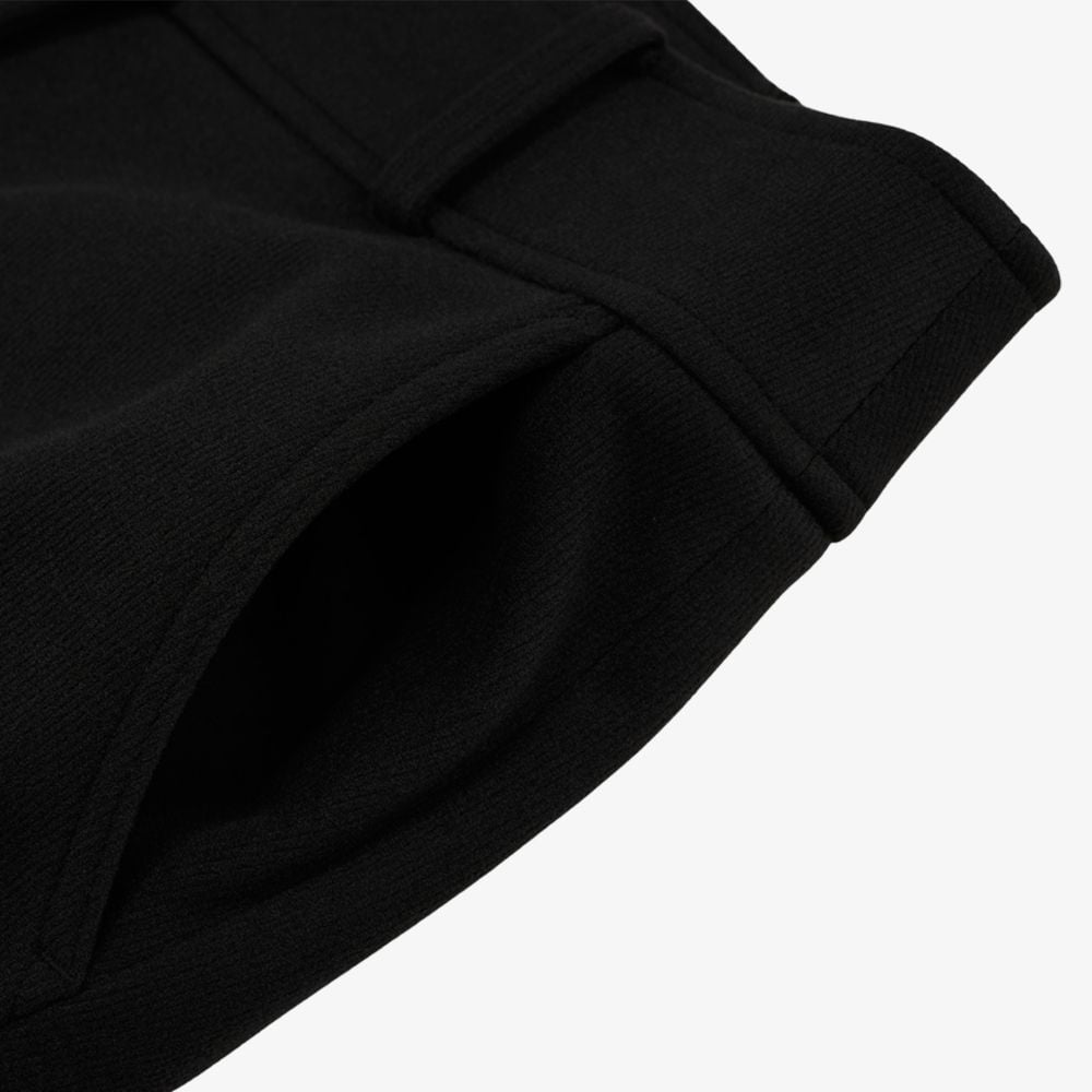 Quần bootcut ống rộng logo trắng Đen