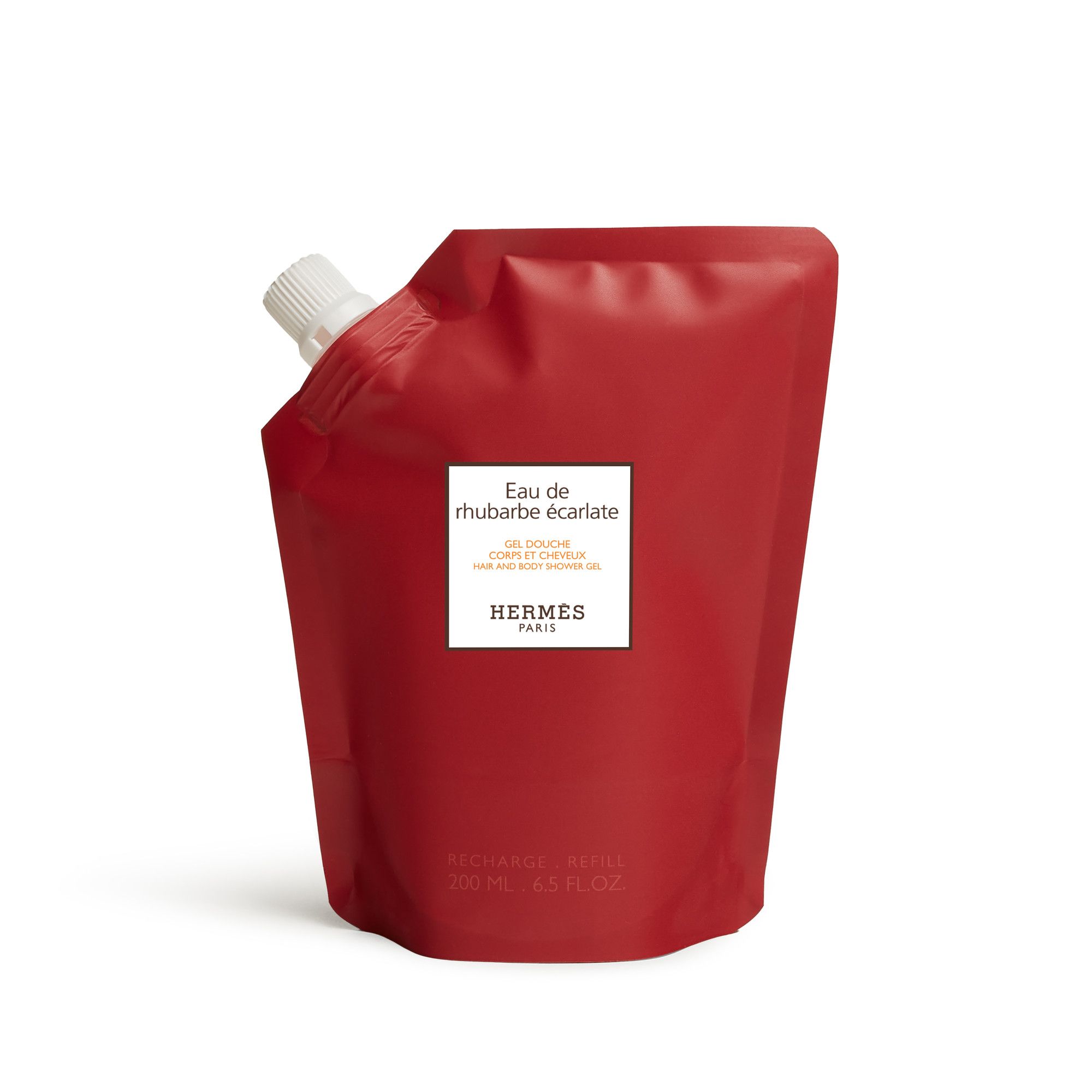 Hermès - Chai refill gel tắm gội Eau de rhubarbe écarlate