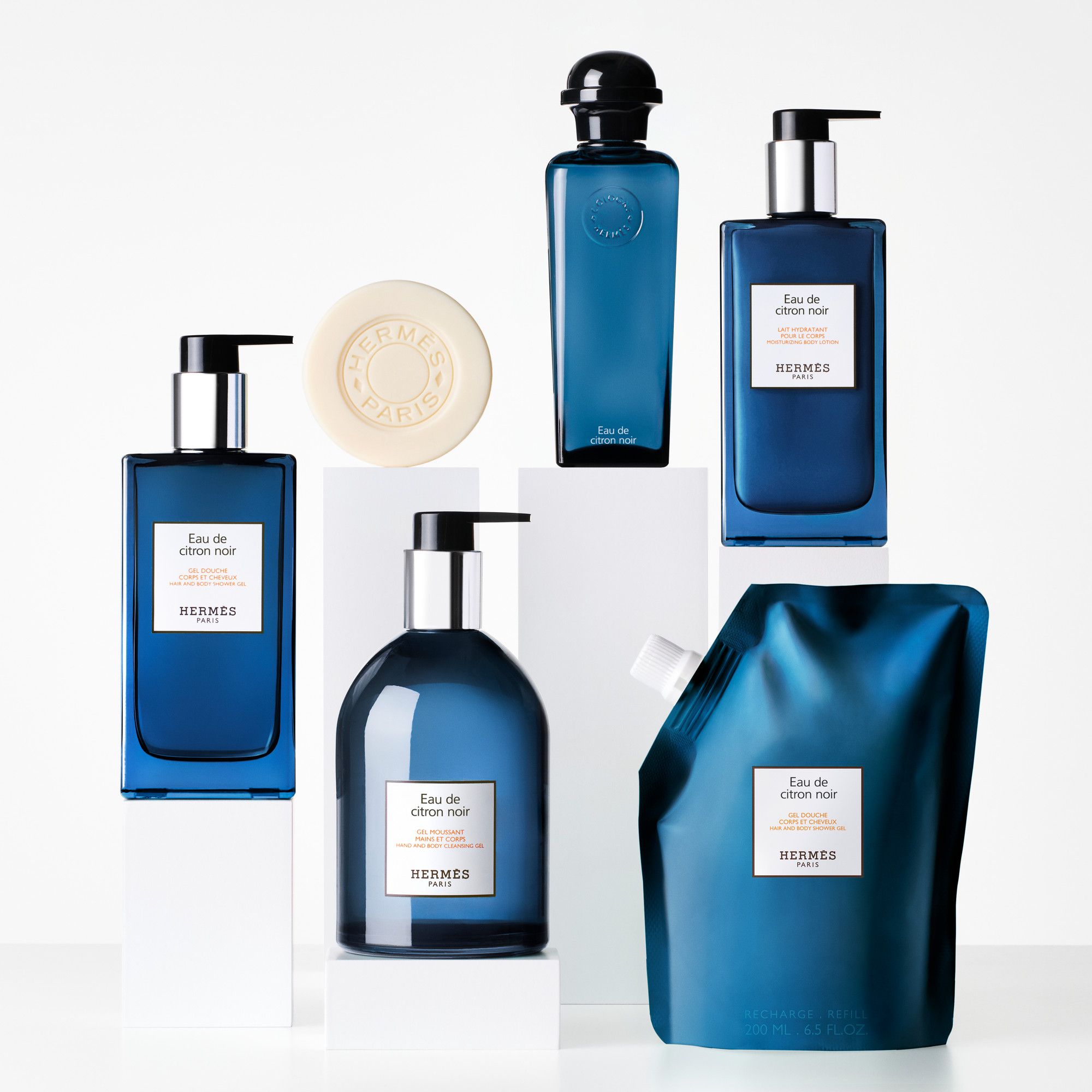 Hermès - Chai refill gel tắm gội Eau de citron noir
