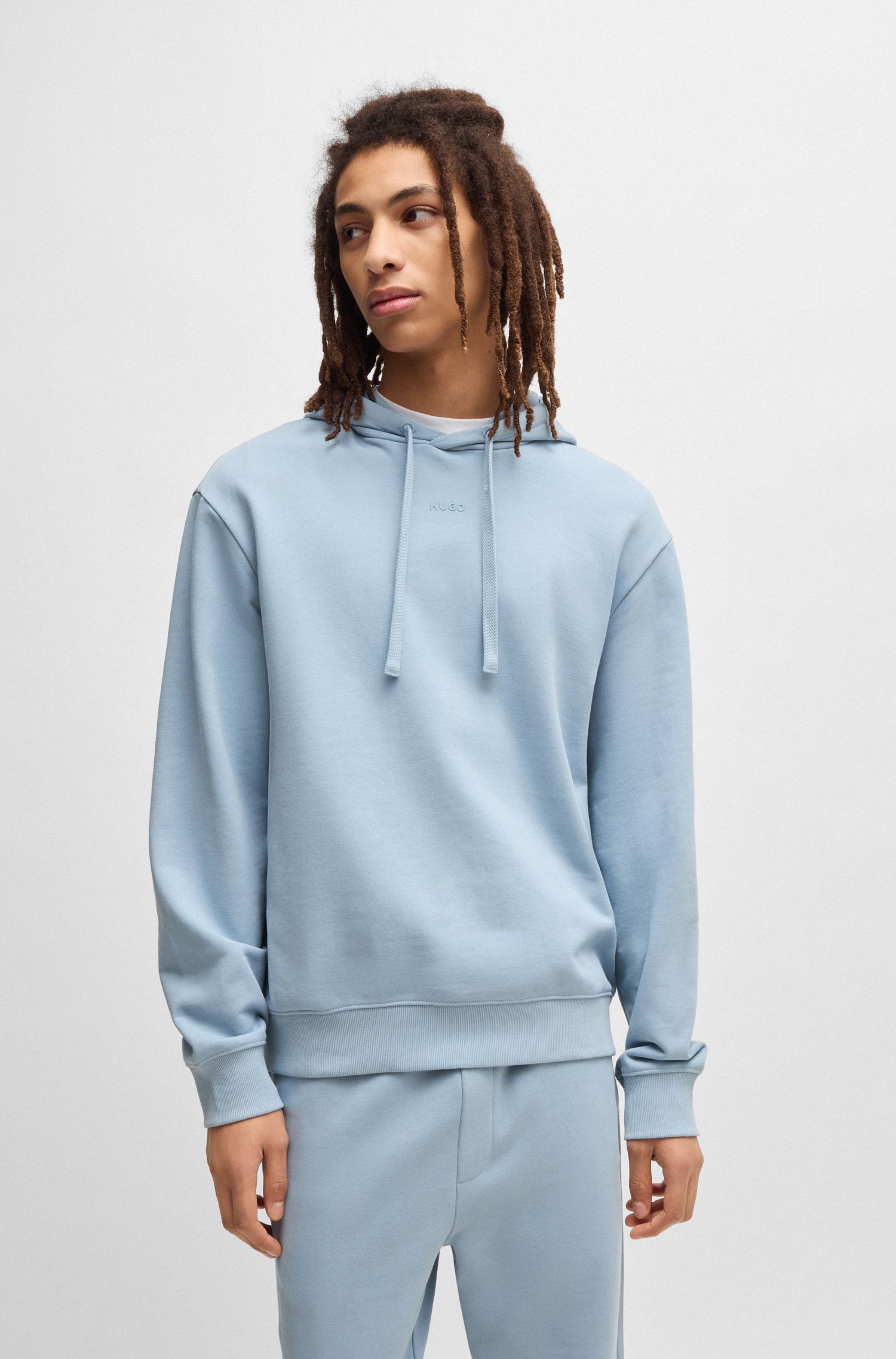 Áo hoodie vải cotton terry in logo