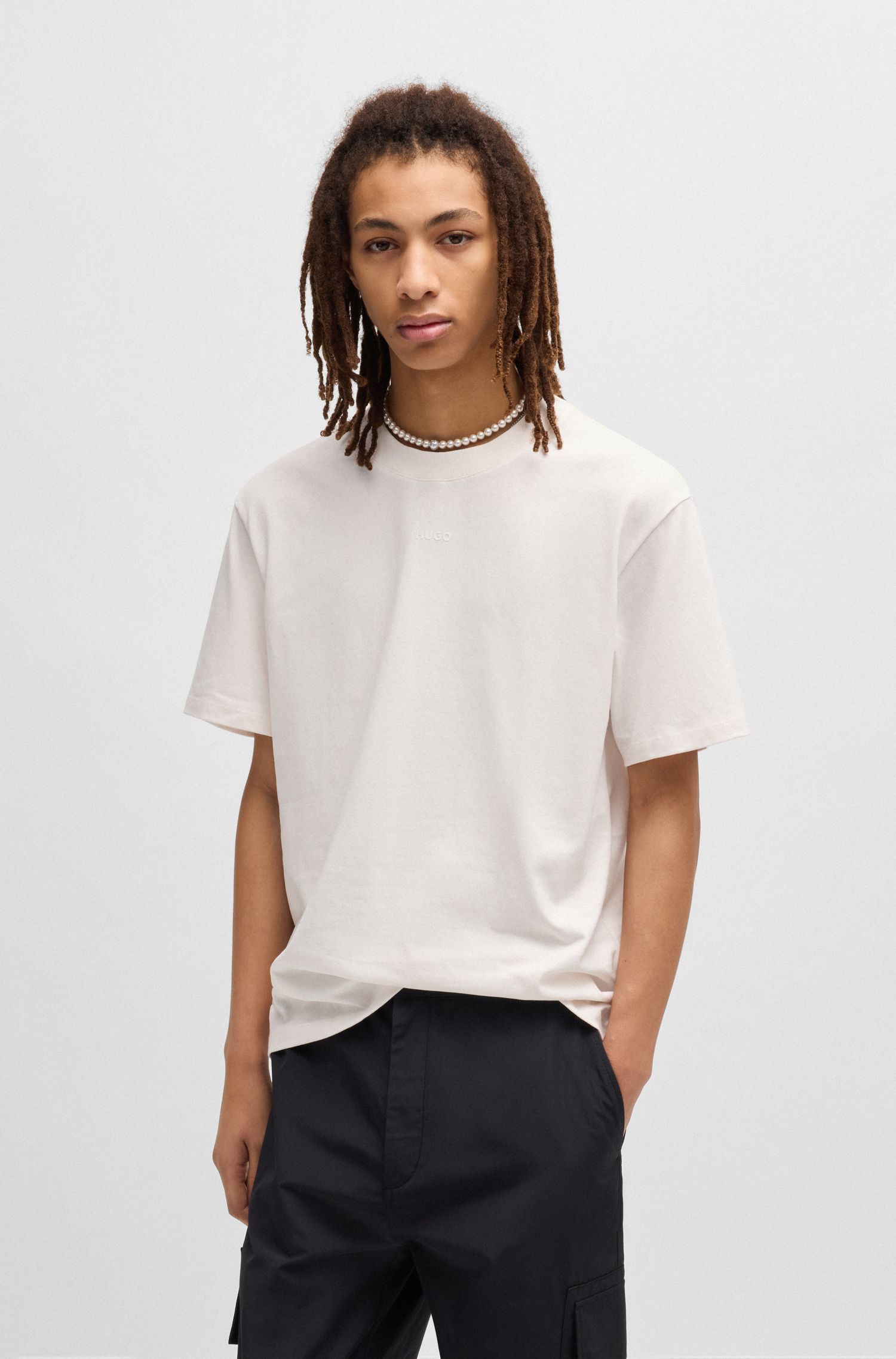 Áo thun cotton co giãn in logo