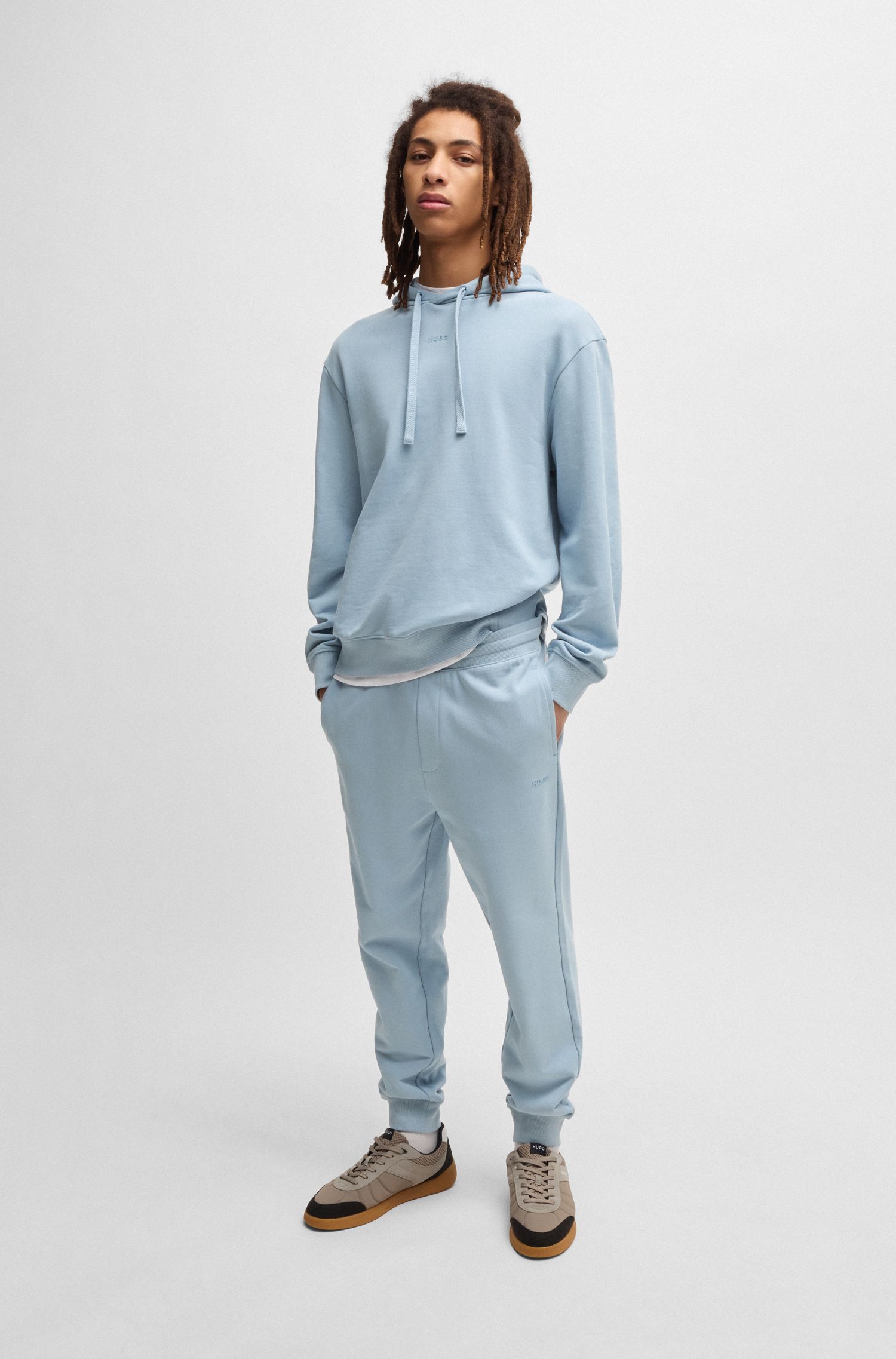 HUGO - Quần thể thao cotton terry in logo