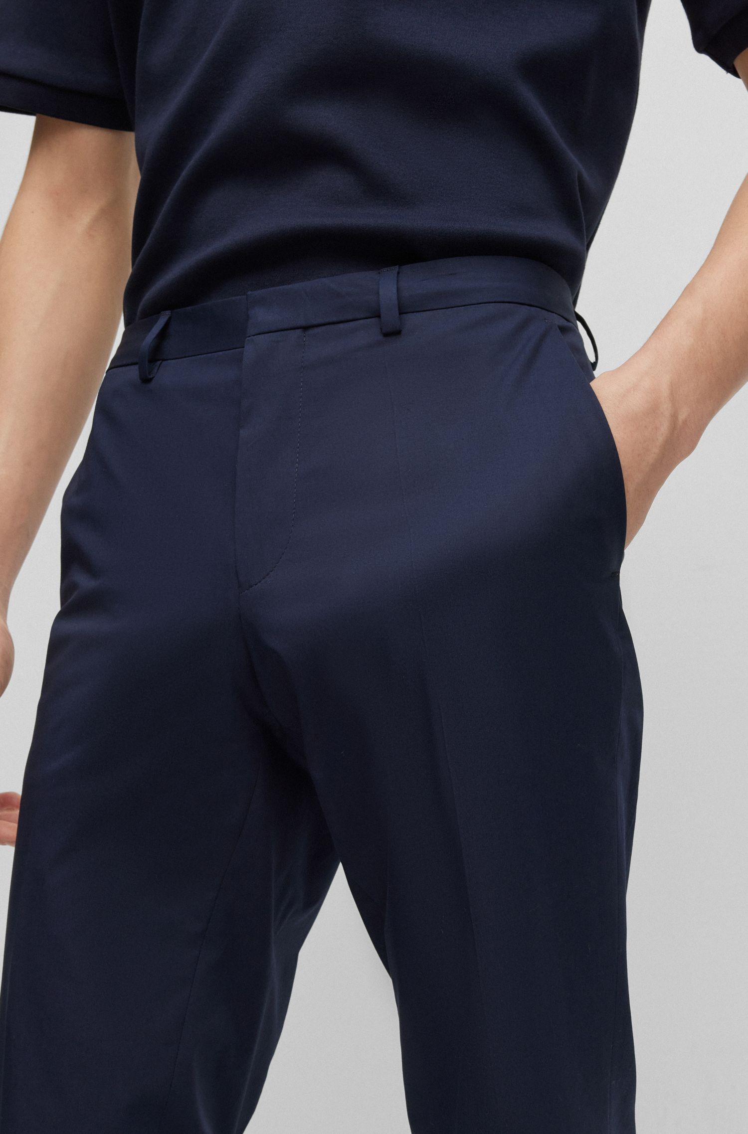 HUGO - Quần cotton co giãn