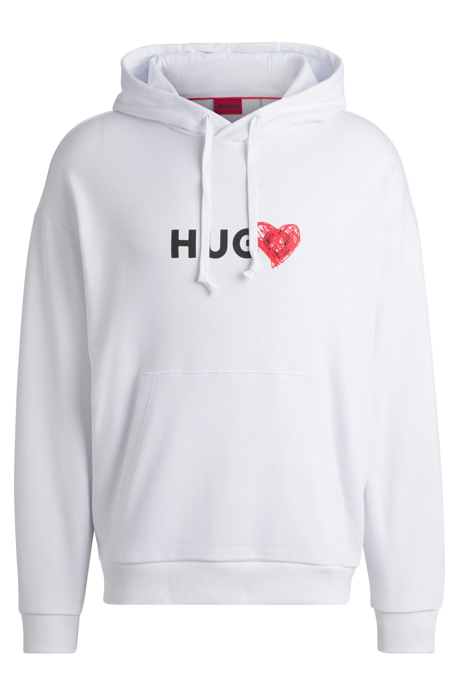 Áo hoodie vải cotton-terry có hoạ tiết trái tim
