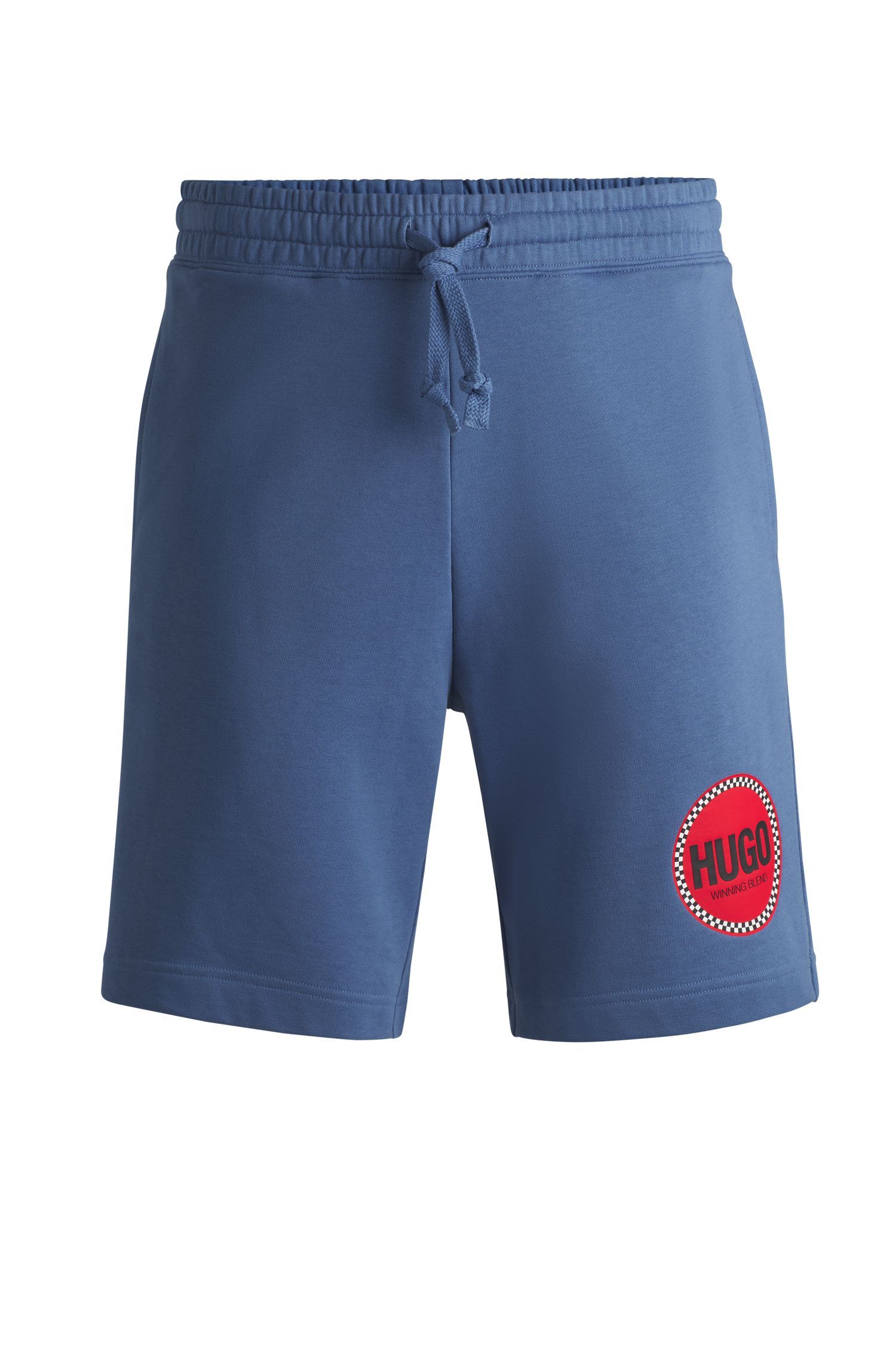HUGO - Quần shorts dáng relaxed vải cotton terry in logo