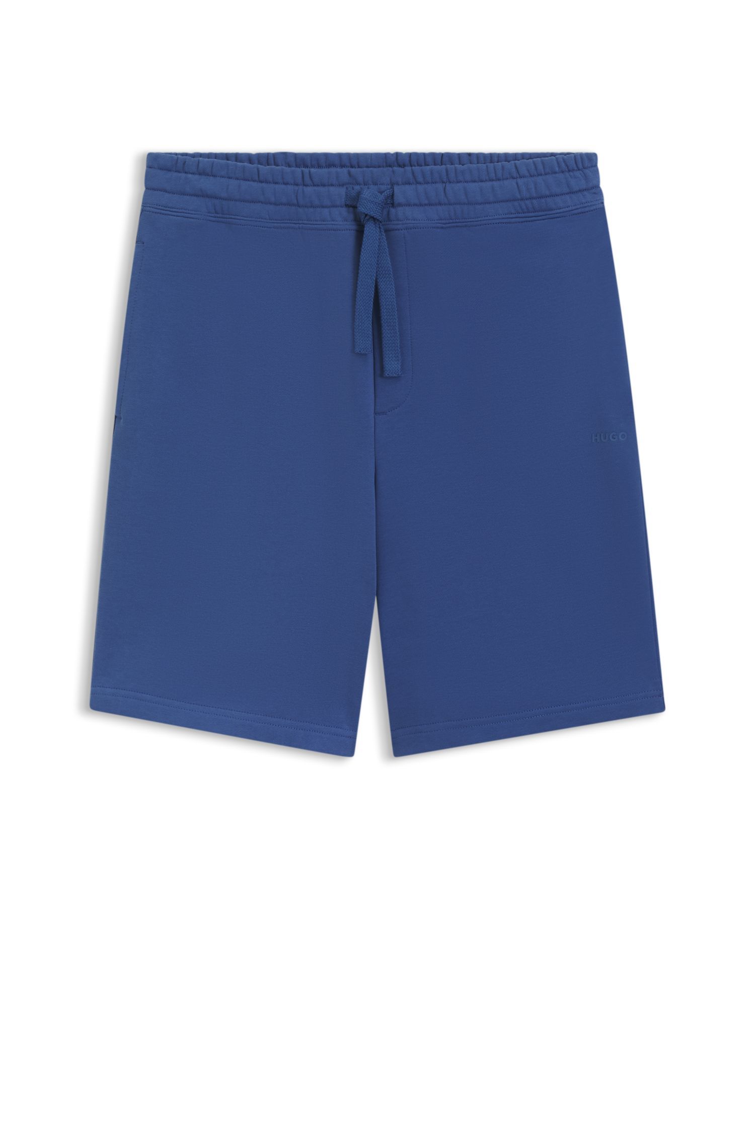 HUGO - Quần shorts dáng relaxed vải cotton terry in logo