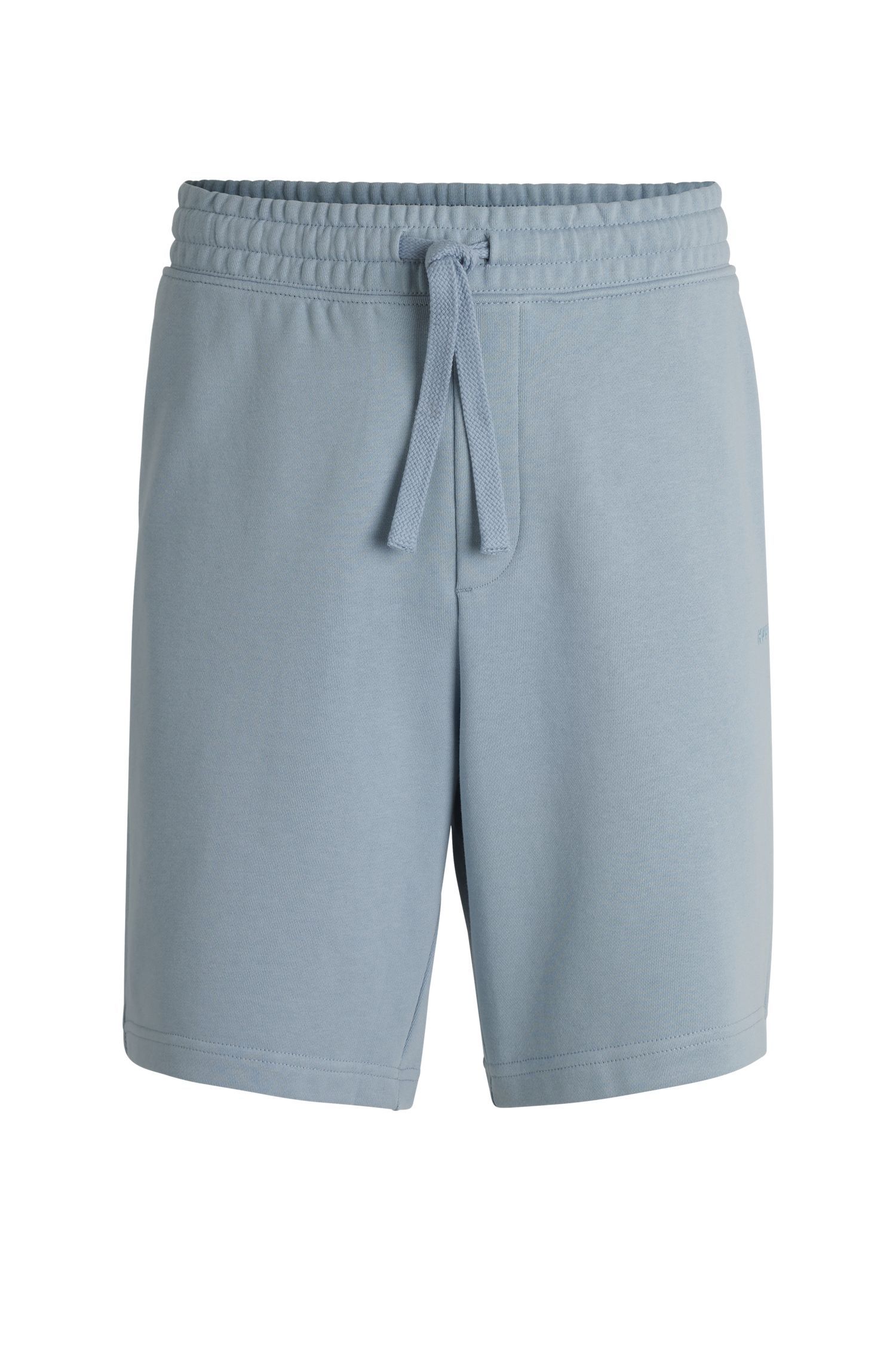 HUGO - Quần shorts dáng relaxed vải cotton terry in logo