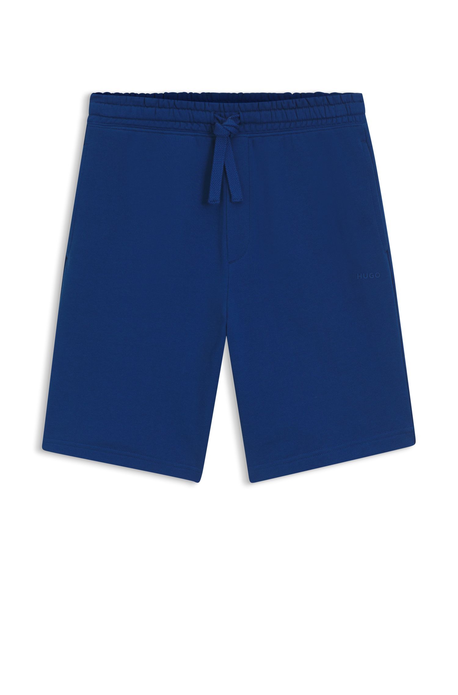 HUGO - Quần shorts dáng relaxed vải cotton terry in logo