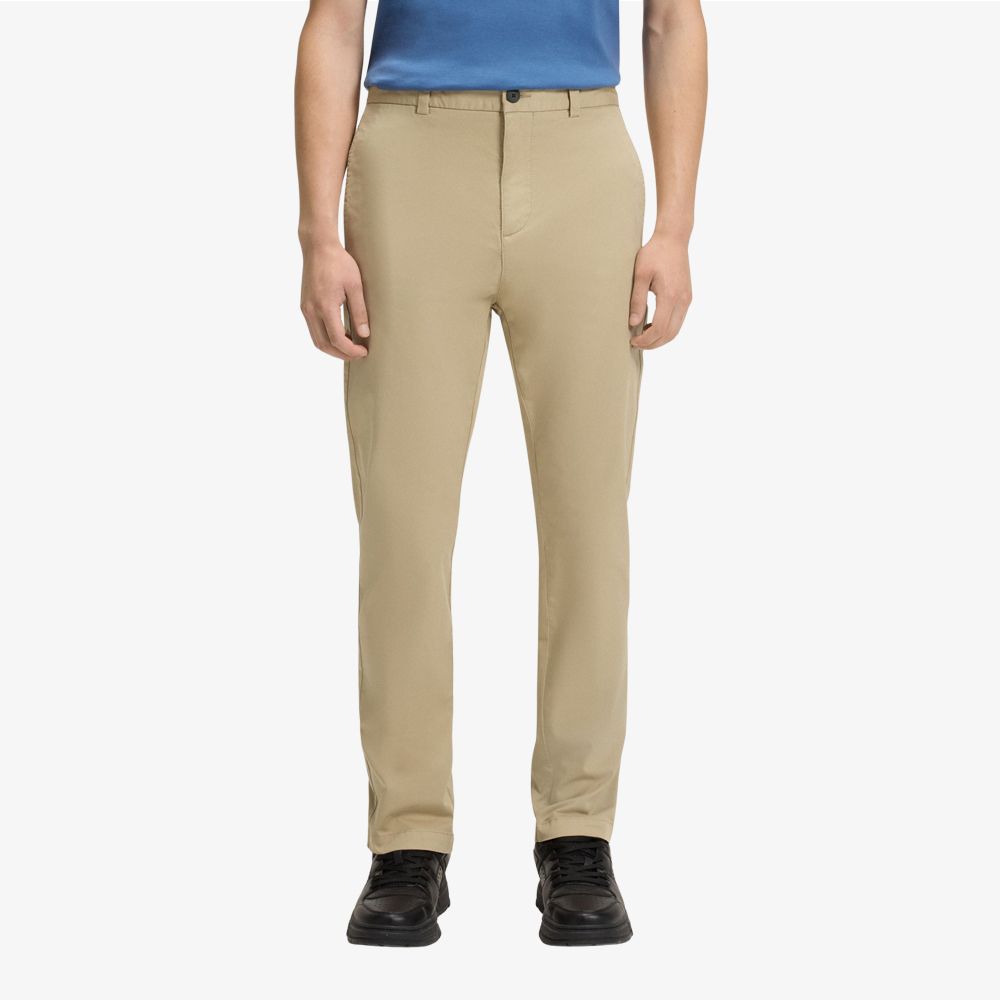 HUGO - Quần dáng ôm slim fit vải gabardine cotton co giãn