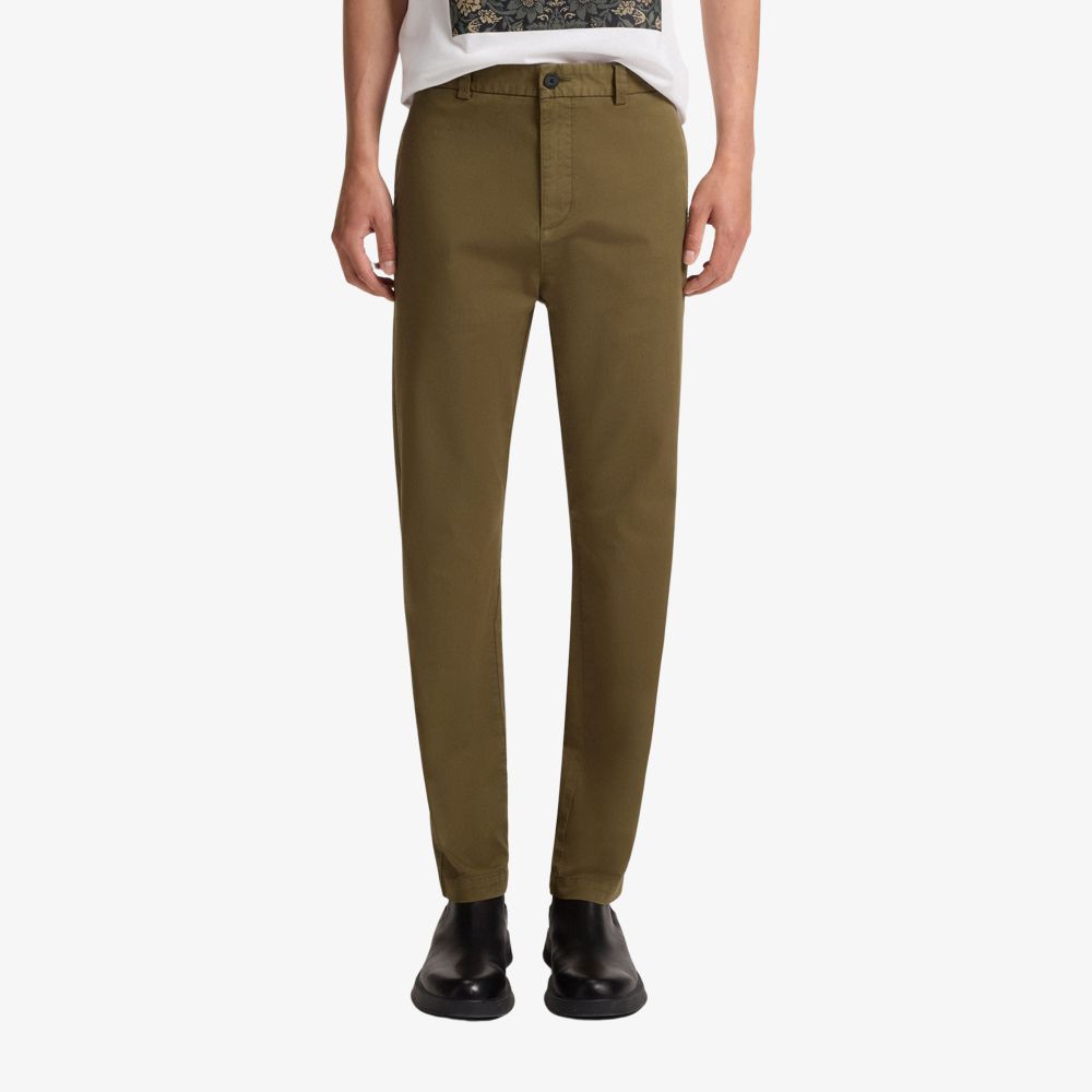 HUGO - Quần dáng ôm slim fit vải gabardine cotton co giãn