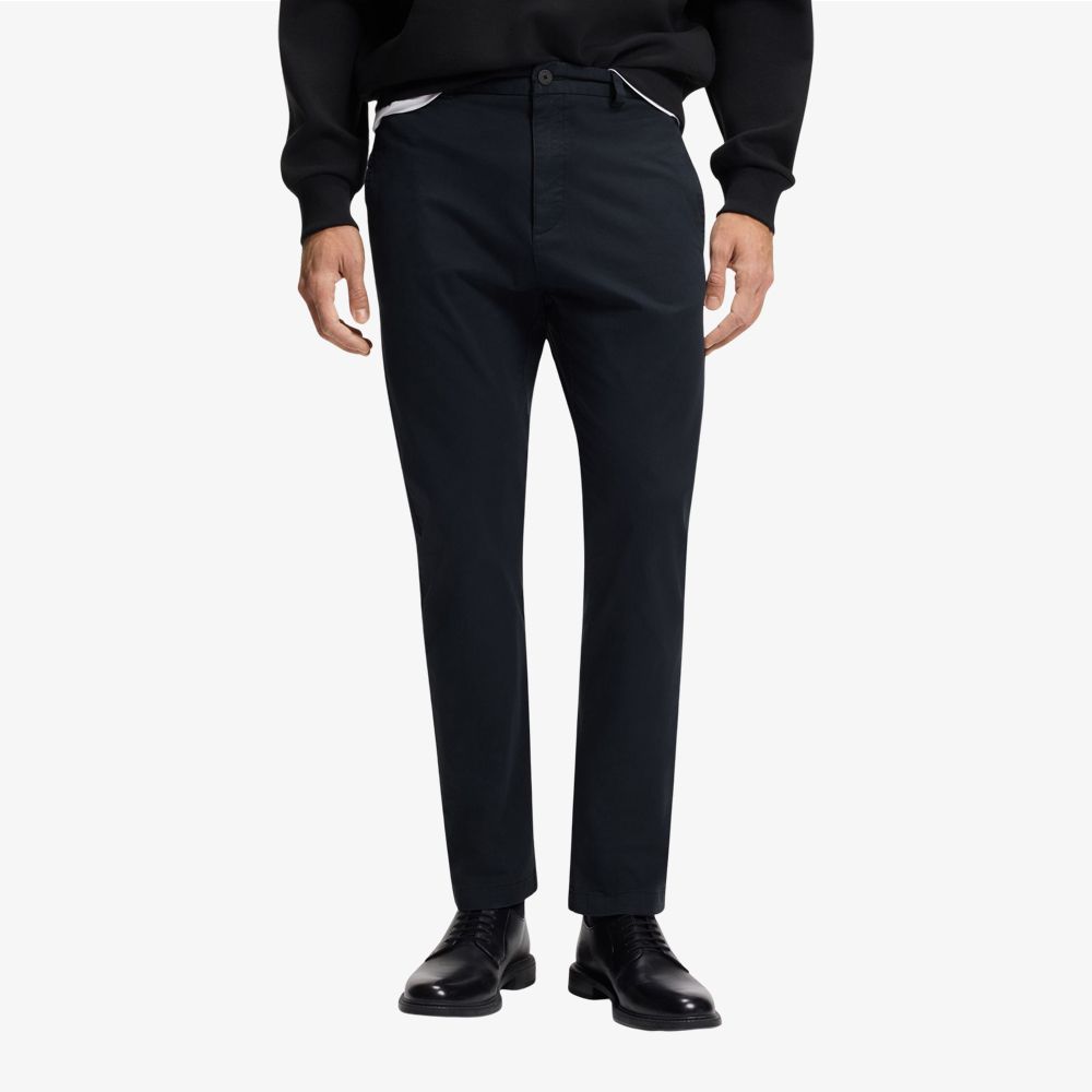 HUGO - Quần dáng ôm slim fit vải gabardine cotton co giãn