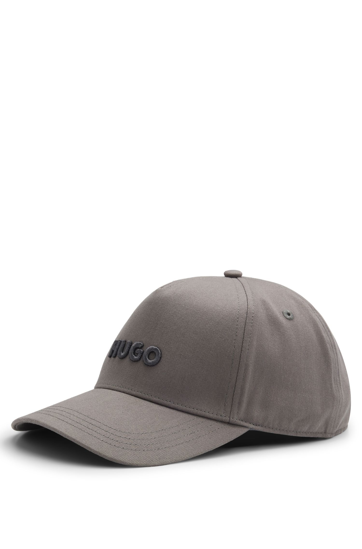 HUGO - Mũ lưỡi trai vải cotton twill có logo